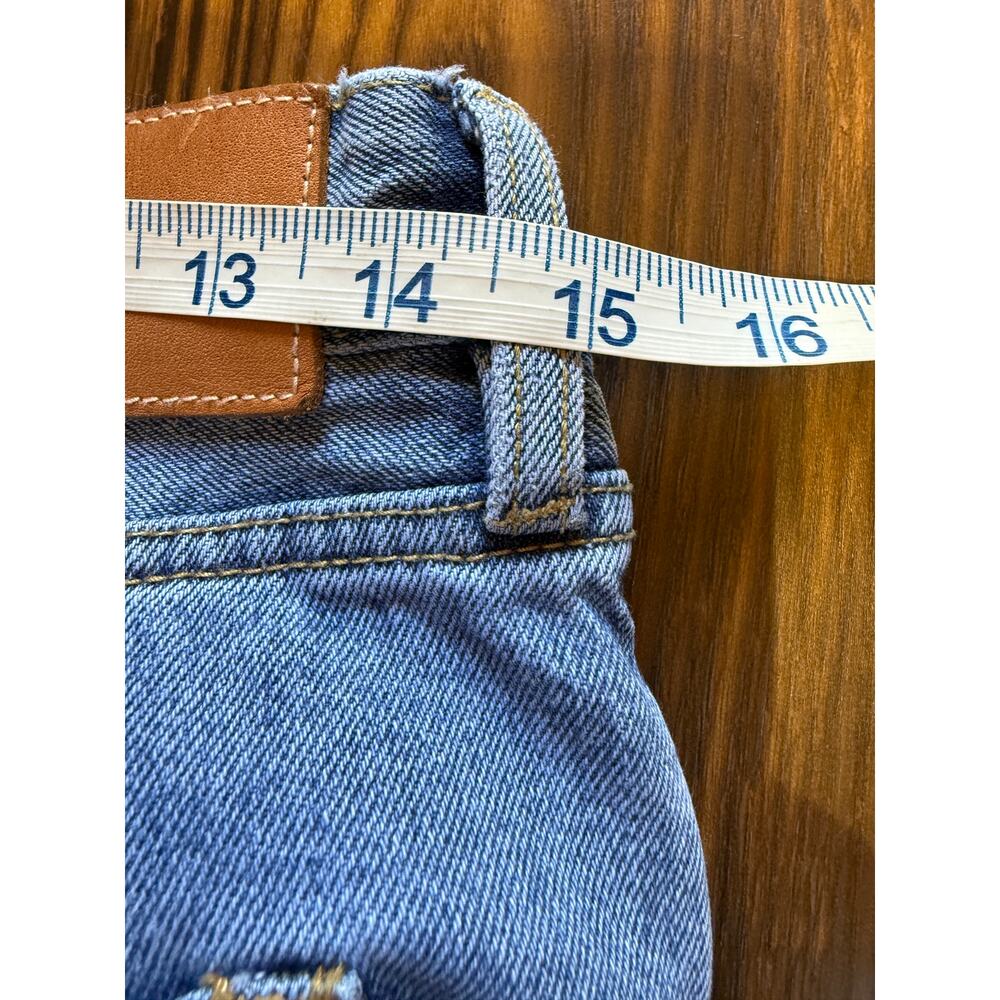 H&M Vintage Fit High Waisted Button Fly Silver Studded Denim Jeans Size 31 - Picture 10 of 11